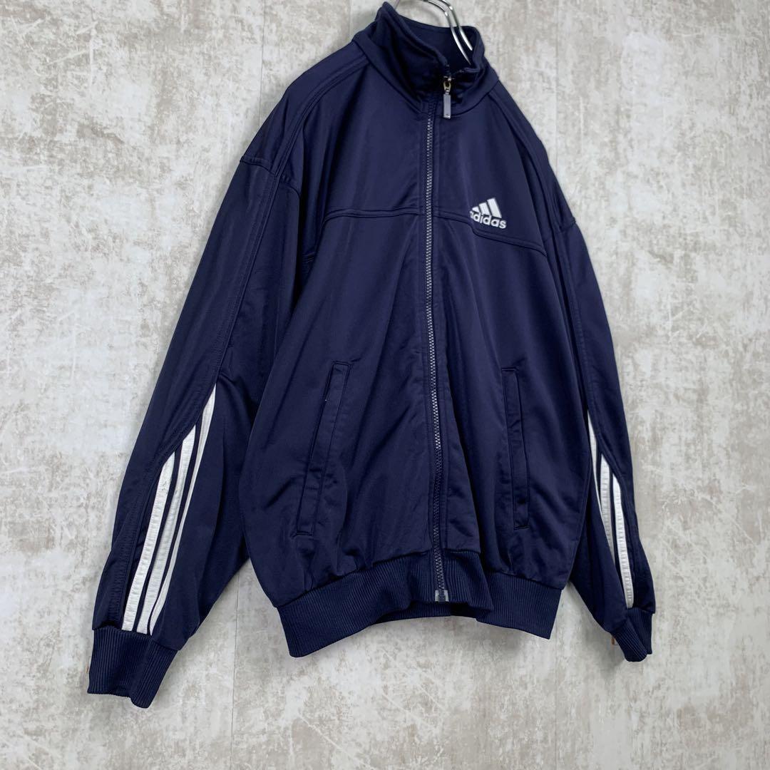 adidas トラックジャケット　ネイビー