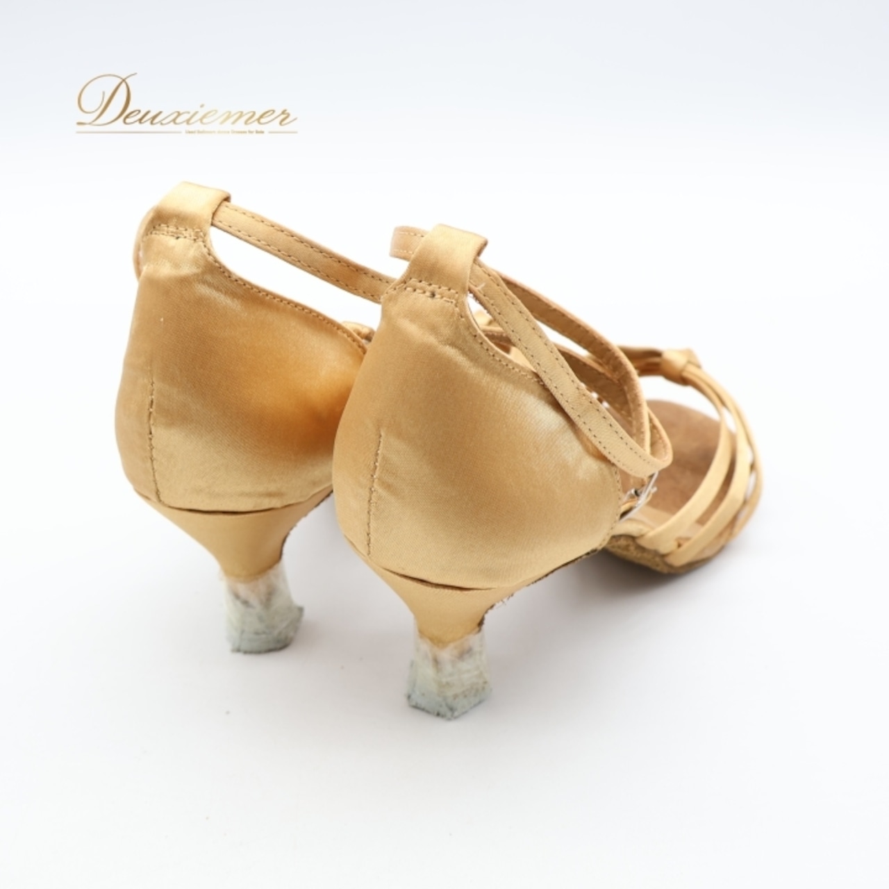 社交ダンス 衣装 ラテン シューズ 23cm ゴールドベージュ系 MARCHEN 靴 くつ ヒール 練習 レッスン レディース 明るい 光沢 高級感 ストラップ 上品 ダンスシューズ ダンス衣装 イベント ステージ