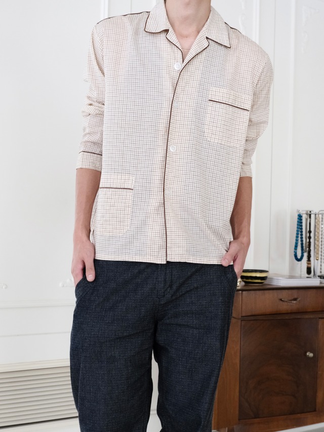 Used check pajama shirt