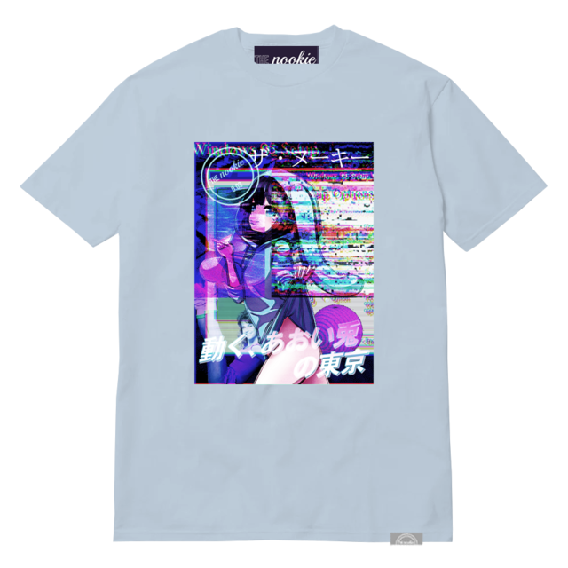 THE nookie LOVE うごくちゃん】GLITCH UGOKU S/S TEE 【L.BLUE