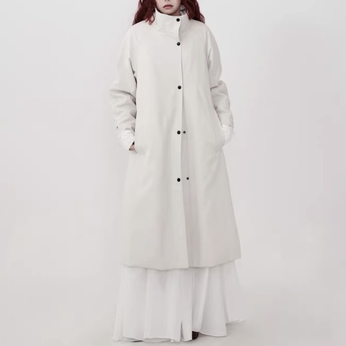 2way collar belted long coat【2color】 C1443