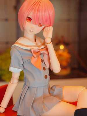 DD / DDS / Smartdoll対応OF【県立かもめヶ浜高等学校制服　夏服（グレー）】