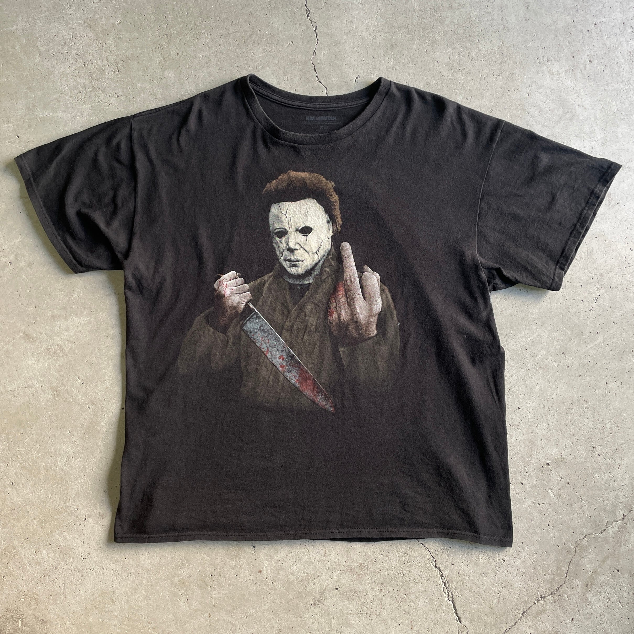 古着 ハロウィン Tシャツ XL 白 ブギーマン 映画T ムービーT 海外 