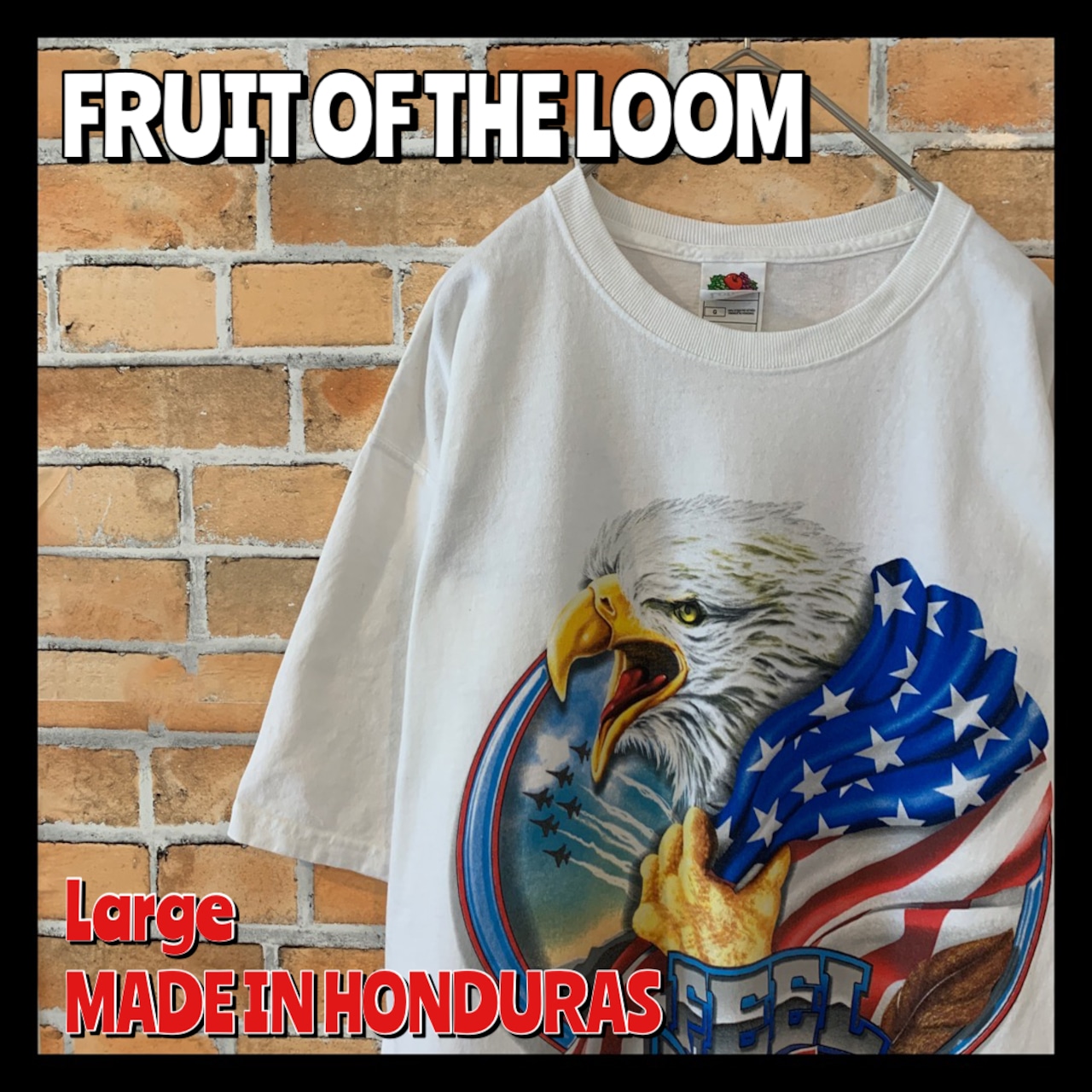 【FRUIT OF THE LOOM】 両面ビッグプリント Tシャツ USA古着 バックプリント
