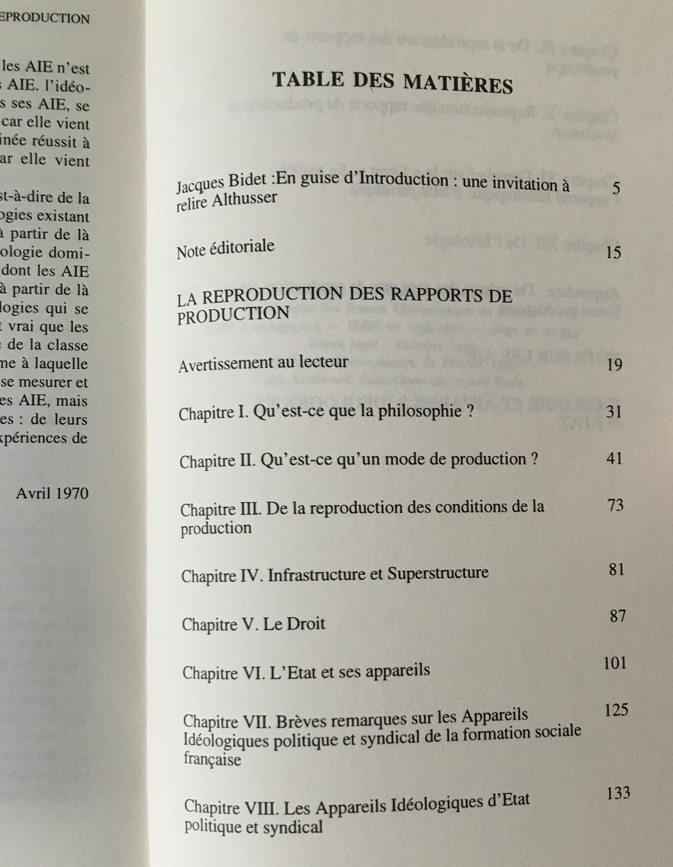 Sur la reproduction ＜Actuel Marx confrontation＞ Louis Althusser