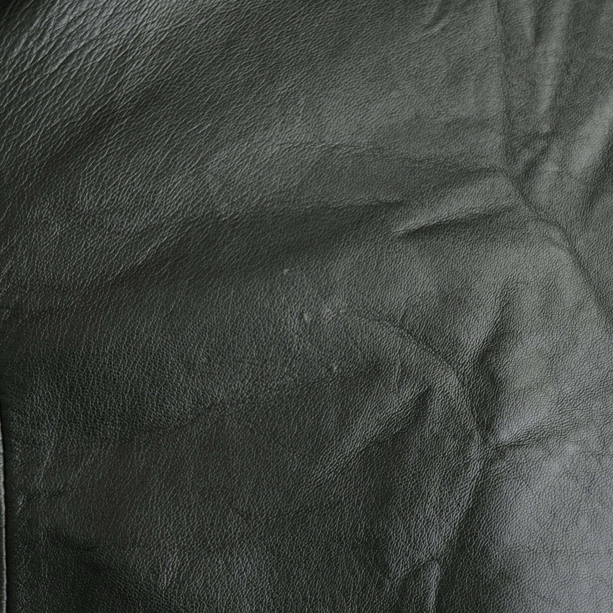 J.Ferrar】90's Padded Zip up Leather Jacket Black L | RE:FOUND
