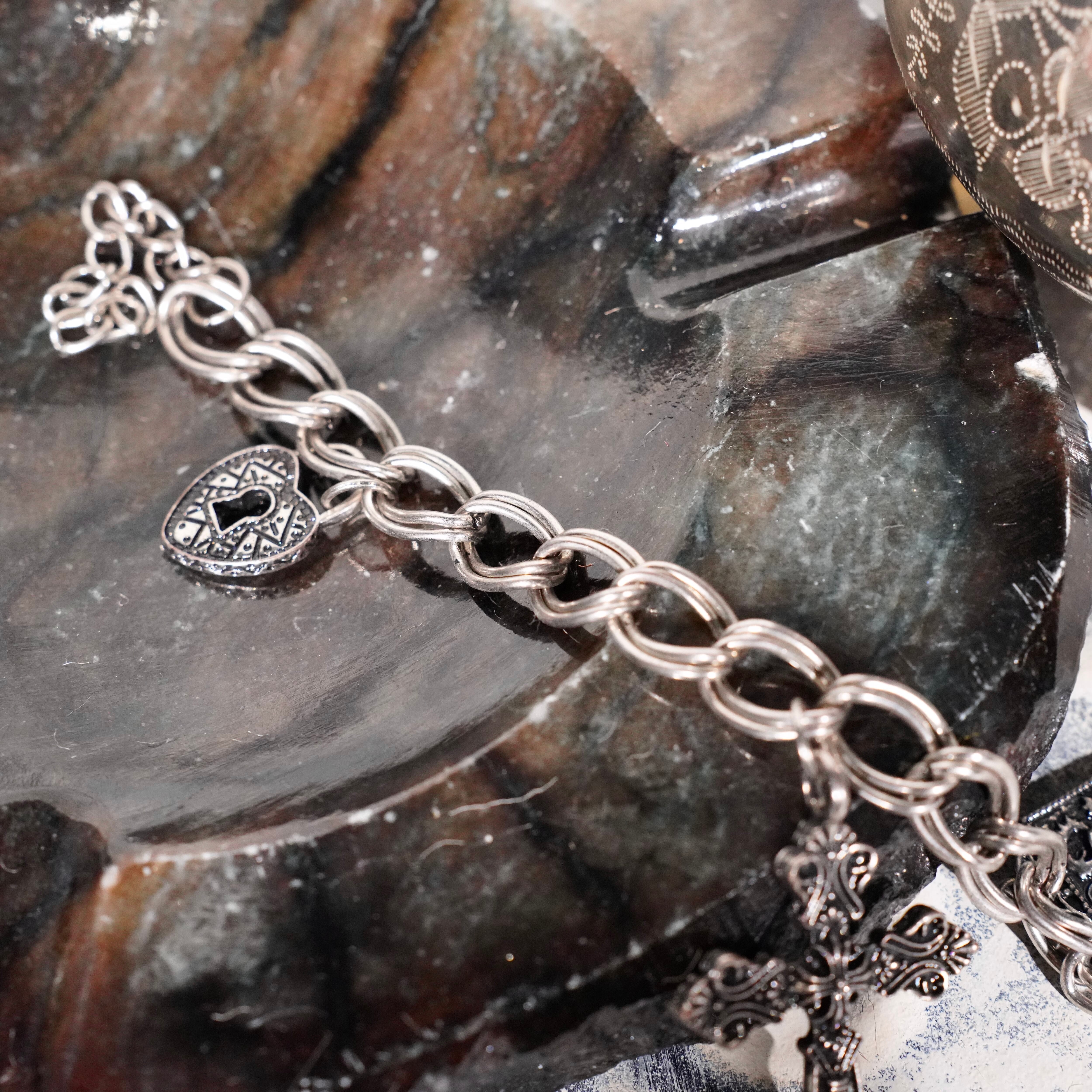 USA VINTAGE CROSS CHARM DESIGN BRACELET/アメリカ古着クロスチャーム