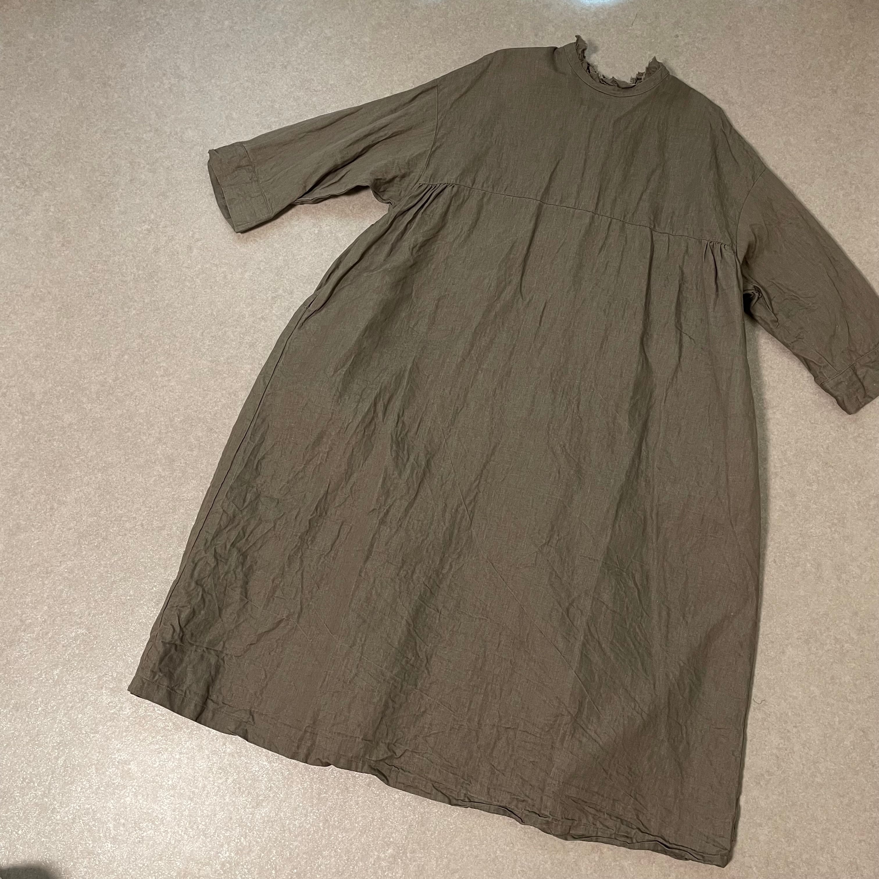 Gauze#// LIGHT DENIM ANTIQUE SURGICAL ONE PIECE / ライトデニム