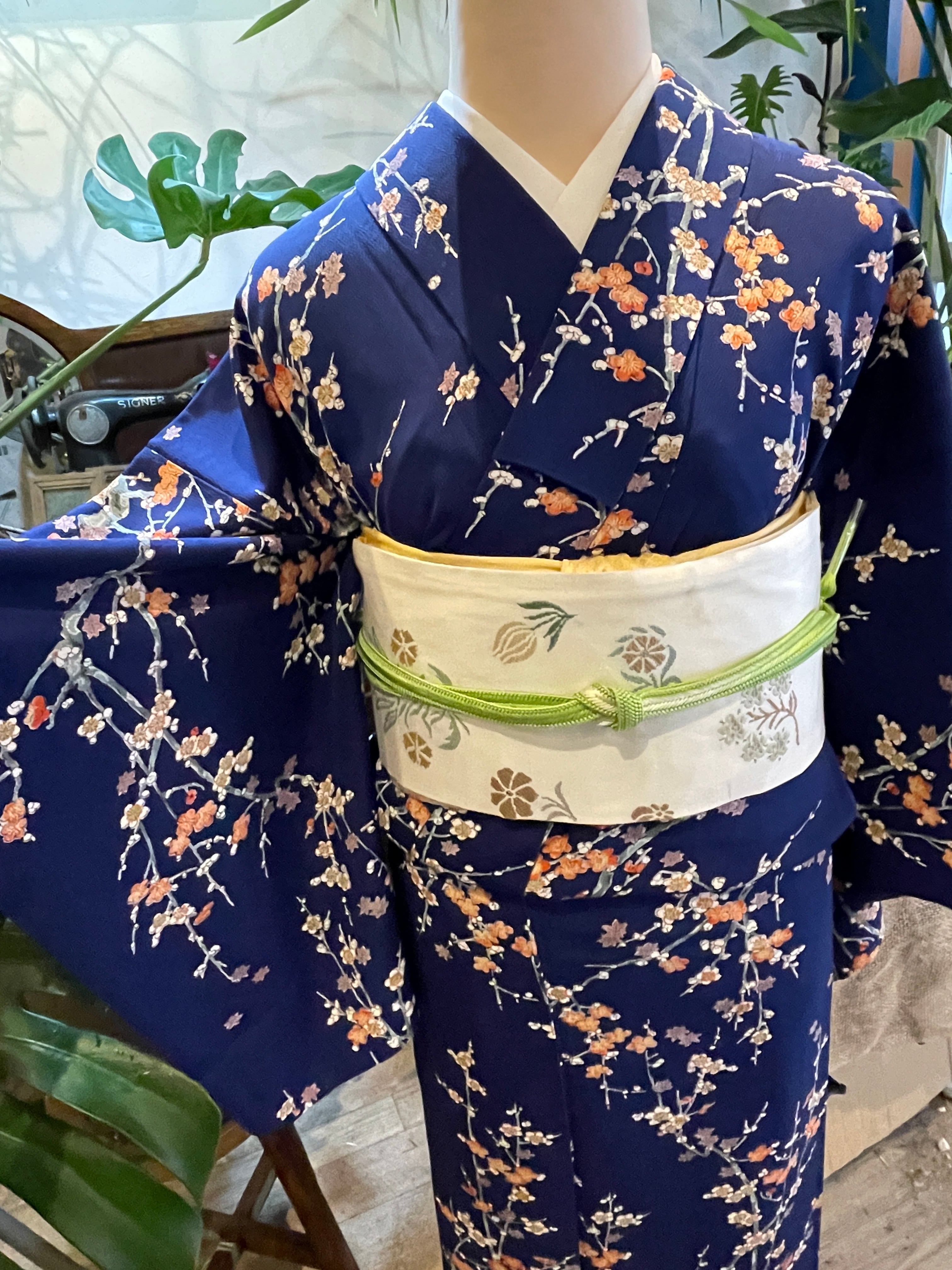 小紋 ウール 洗える着物 | アンティーク着物 侘びすけ wabisuke モダン