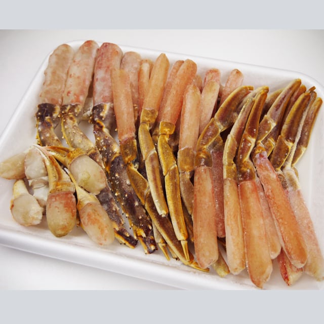 北海道　オホーツク紋別産　1kg　タラバガニとズワイガニの食べやすいポーションセット　マルミ水産
