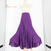 社交ダンス 衣装 スタンダード スカート レッスンウェア レディース ダンス衣装 フォーマル 練習着 パープル系 紫 シンプル 無地 上品 ダンス サテン風 フレアスカート マキシ丈 ロング丈 ふんわり 裾広がり バイオレット系 大人 エレガント ワンカラ— リラックス レッスン用 発表会 コスチューム ボリューム感 スタイリッシュ 光沢感 くすみ紫系 紫衣装 パープルドレス風 ドレープ風 ポリエステル ポケットなし 綺麗め デイリーダンス インドアダンス 女子 女性 婦人