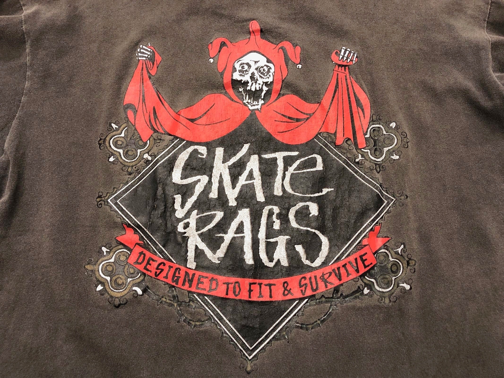 90s SKATE RAGS スケートラグス Tシャツ 【XL】オールドスケート