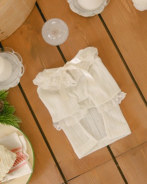 予約再販　Lace T-shirt　韓国犬服　kiki&nini
