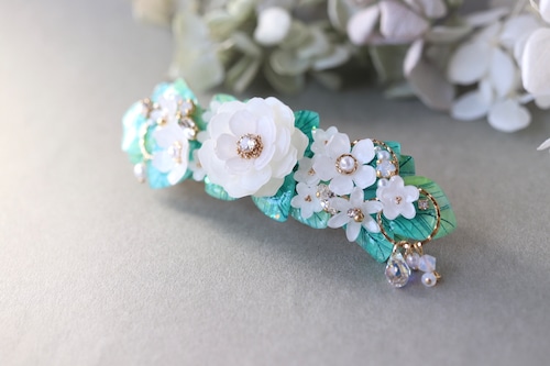 White Garden * Hair barrette バレッタ