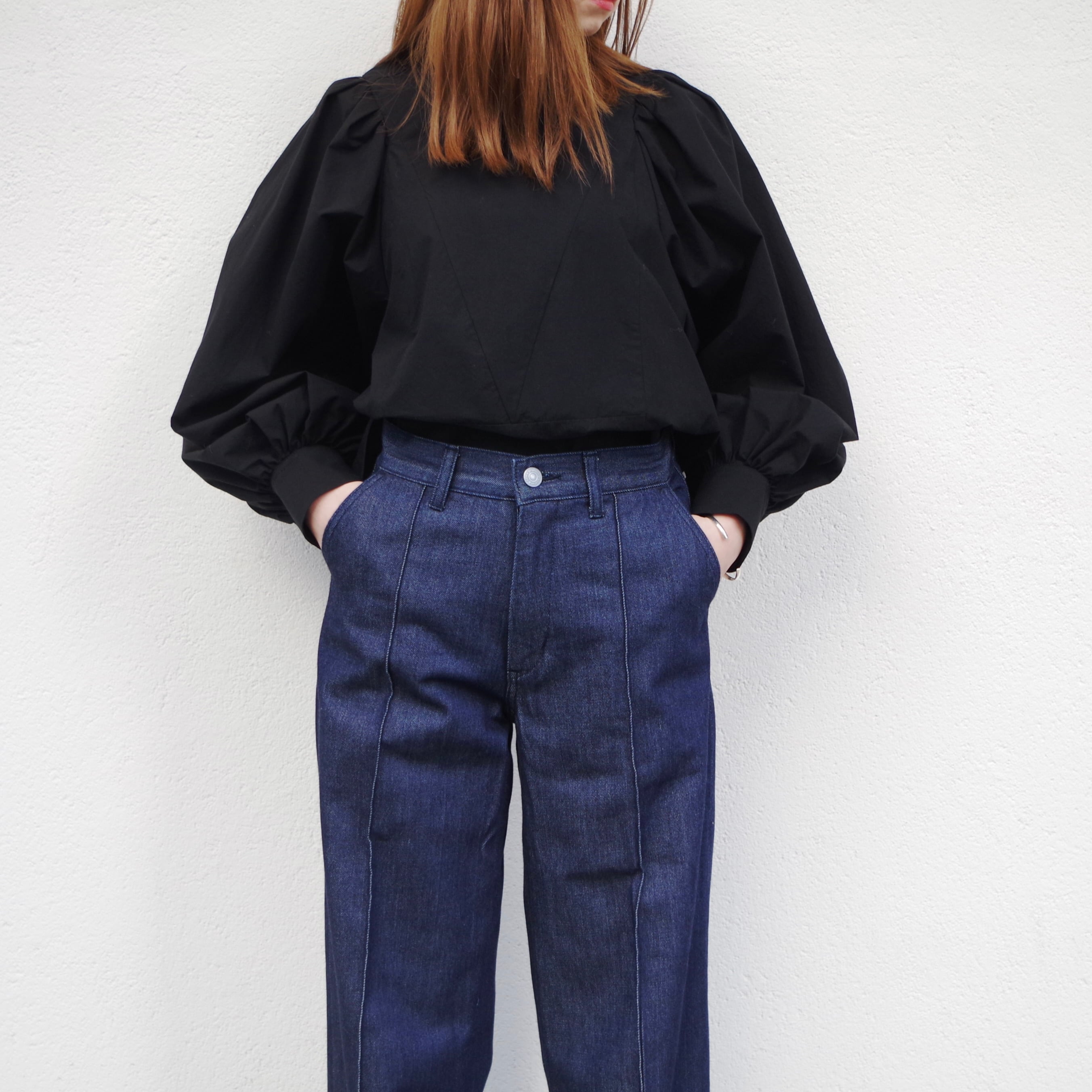 SINME ボリュームシャツⅡ ブラック | 1F Store