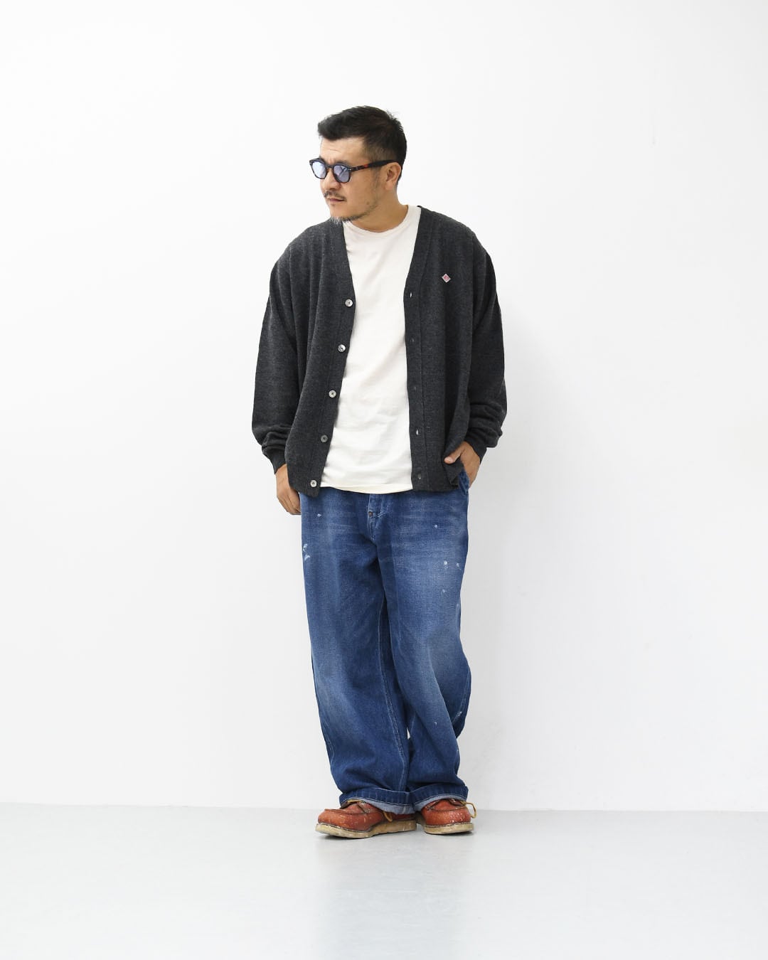 DANTON [ダントン] M V NECK CARDIGAN [DT-D0030LMW] Vネック