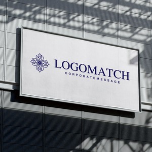 アイヌ文様の花のロゴ