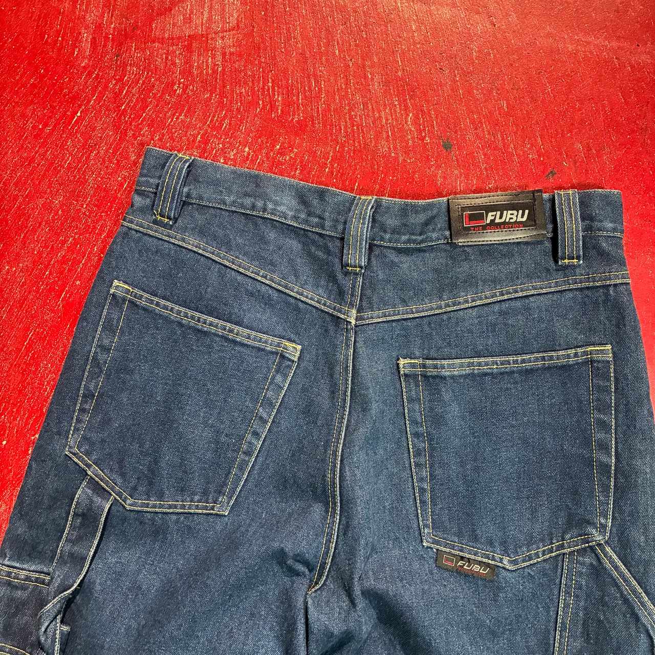 FUBU Hip Hop ペインターデニムパンツ　濃紺