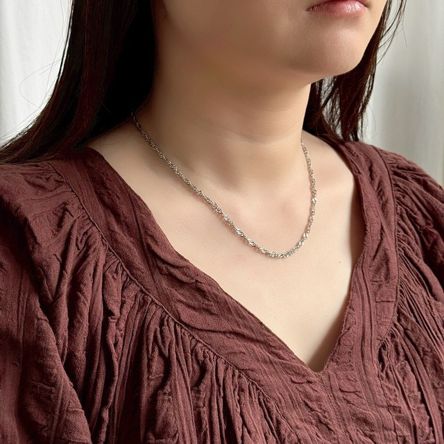 316L screw twist necklace (N227)