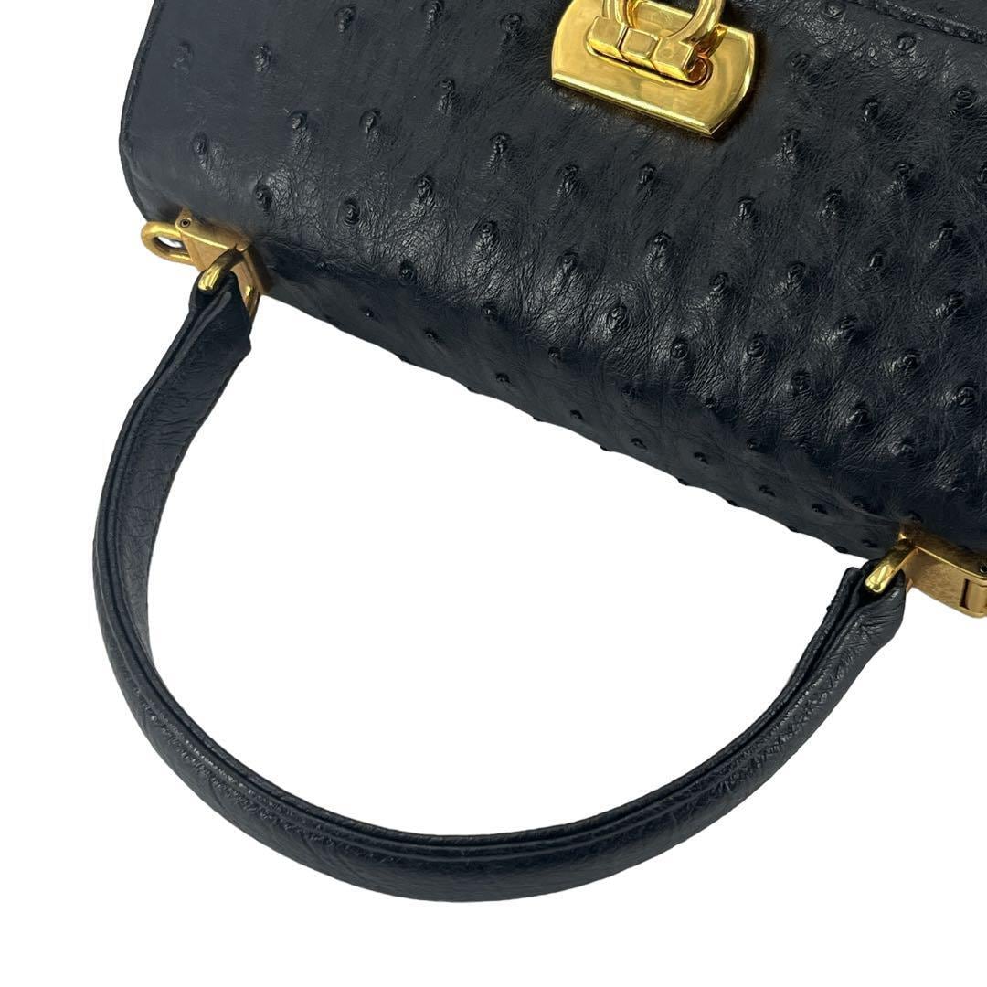 オーストリッチ 2WAYバッグ ゴールド金具 【公式通販】