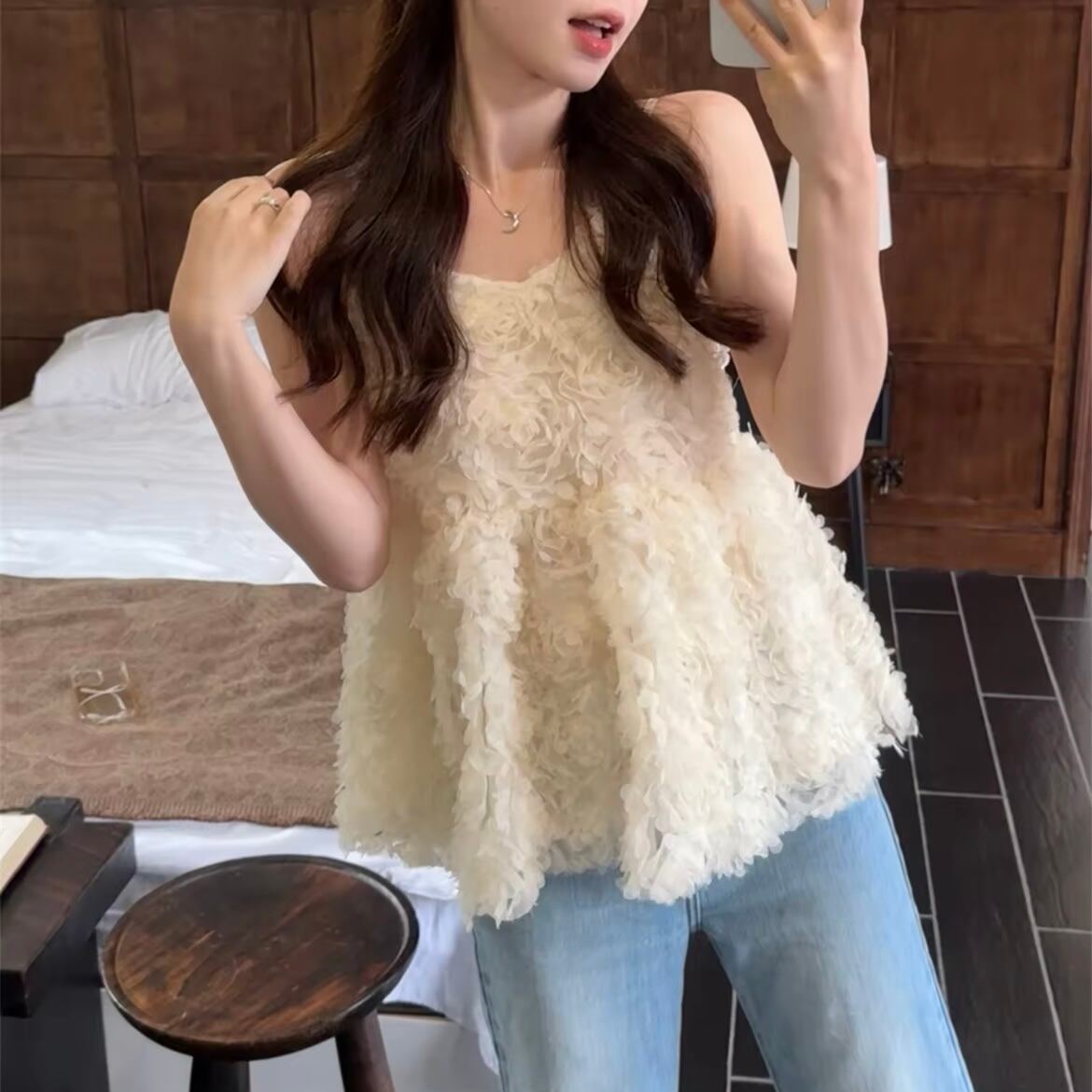 ロマンチックフラワーキャミソール