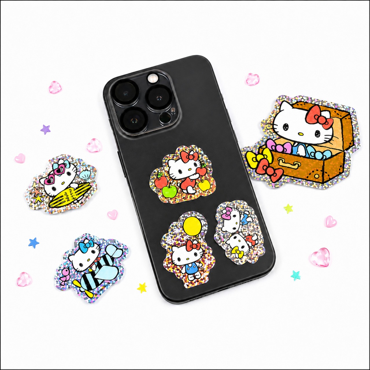 AWAJI HELLO KITTY APPLE LAND】 フレークシール（6枚入り） | hkappleland