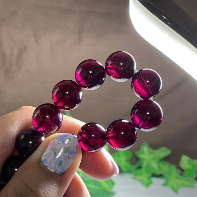 希少！ハイクオリティ♪大玉ロードライトガーネット ブレスレット