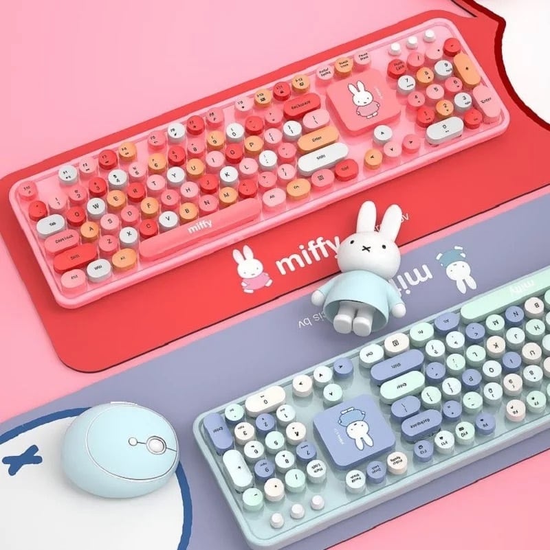 Miffy Bluetooth keyboard&mouse set 3色 ミッフィーちゃん ...