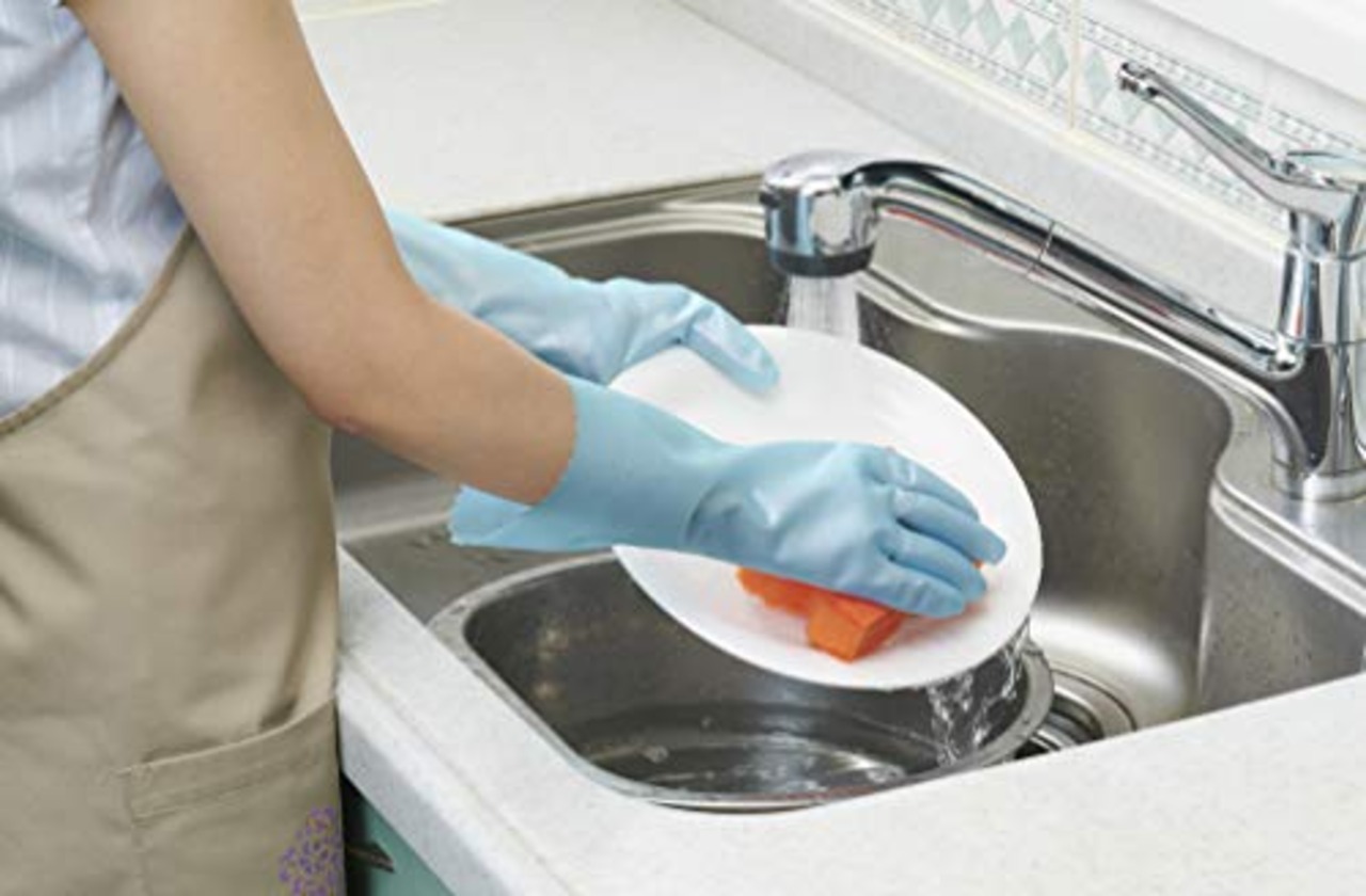 ショーワグローブ(Showaglove) 炊事手袋・ハンドケア ナイスハンド するっとタッチ Lサイズ サファイアブルー 1双