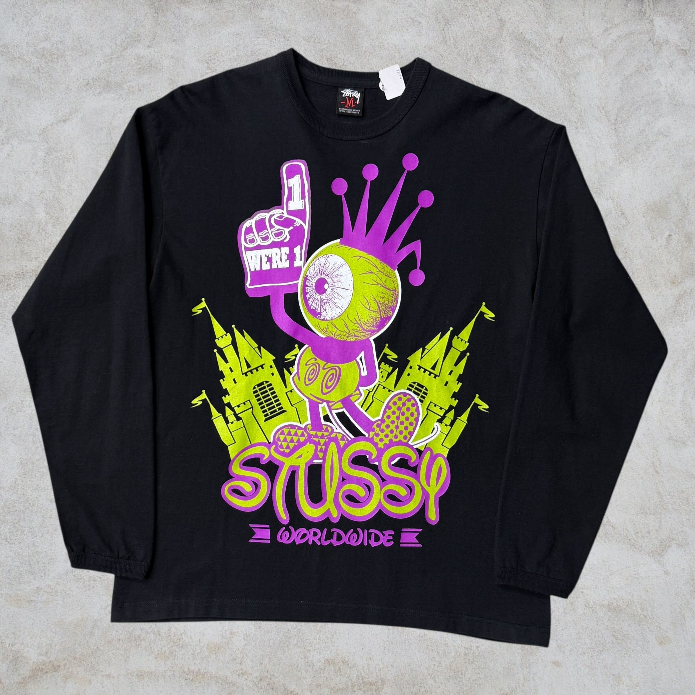 Special!!】00's old stussy Grad Nite Parody Long Sleeve Tee