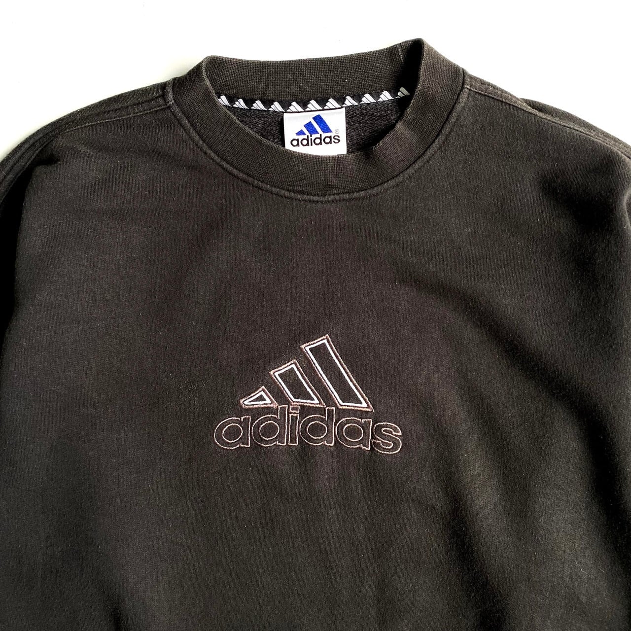 90年代 adidas アディダス フロントロゴ 刺繍 スウェット トレーナー