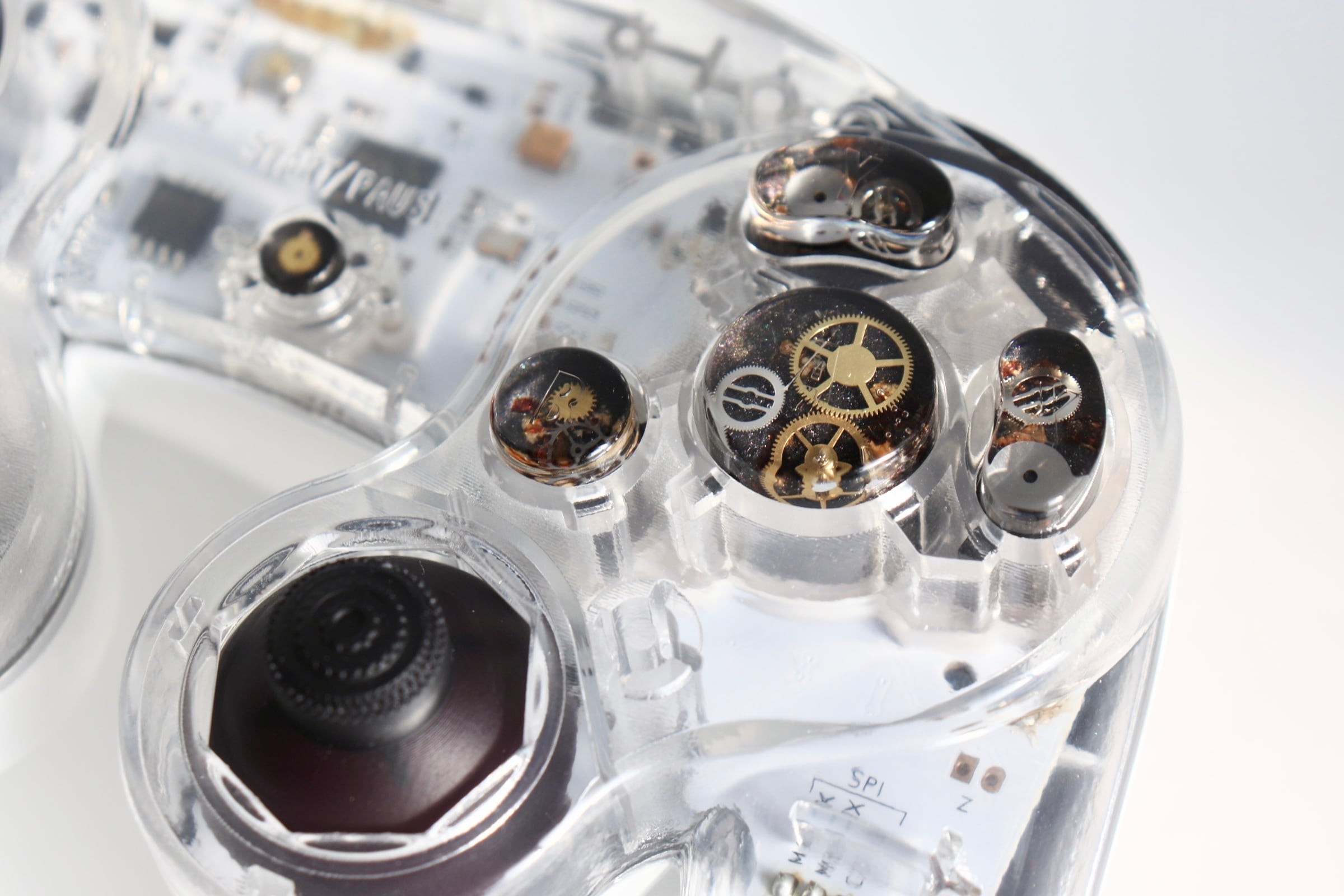 カスタムGCコンボタン(ABXY,start,十字)歯車ブラック