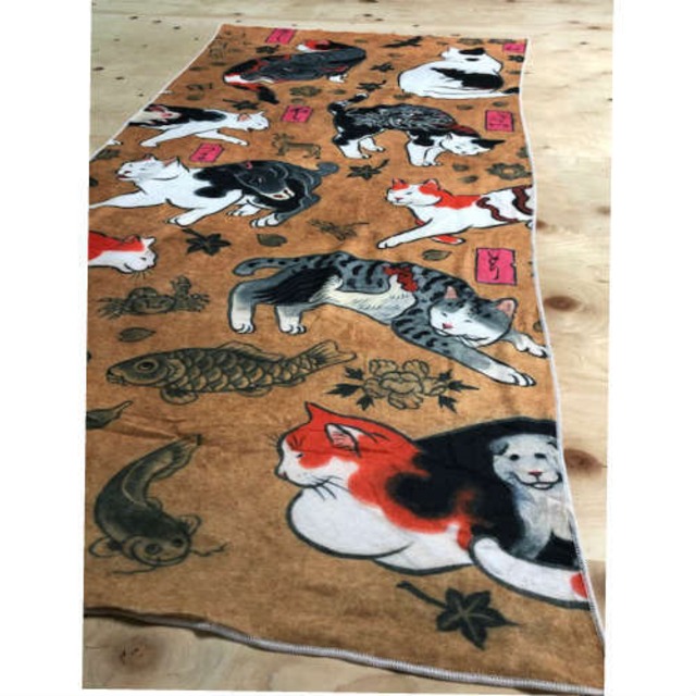 MONMON CATS Zodiac Cat Throw Blanket モンモンキャット ブランケット ひざ掛け 猫 刺青 イレズミ