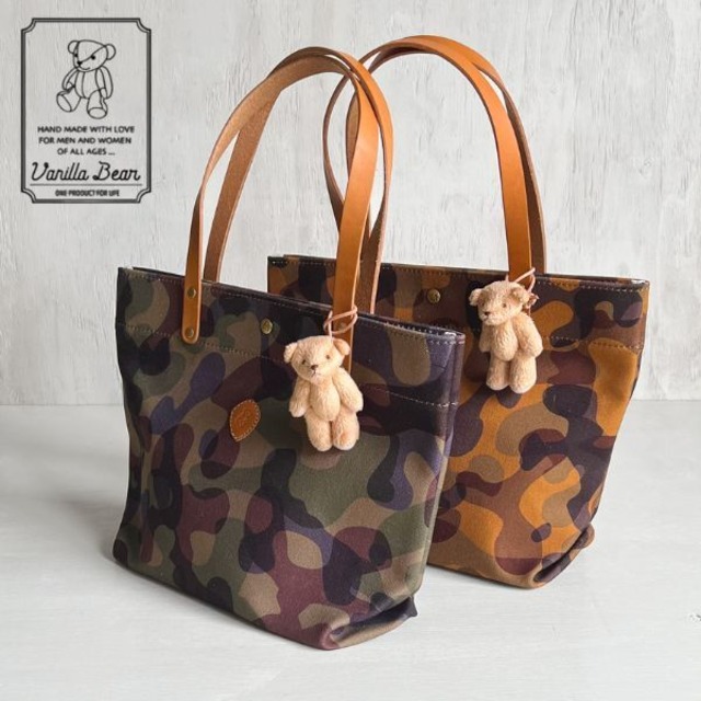 cham Vanilla Bear ベアキャンバストートM カモフラージュ vbkk005