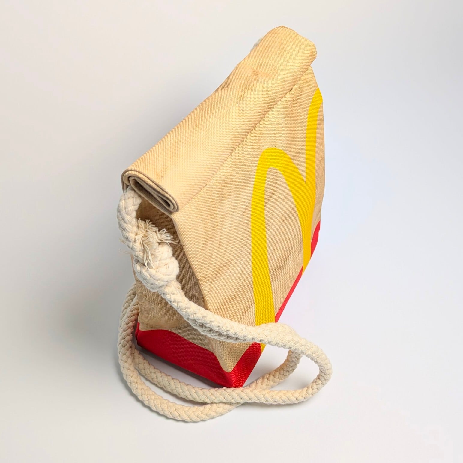 ♧ 再入荷！【 McDonald（マクドナルド）ロゴ】ロープショルダーバッグ＊紙袋風 / Food Bag 〚アメリカン雑貨 アメトイ〛