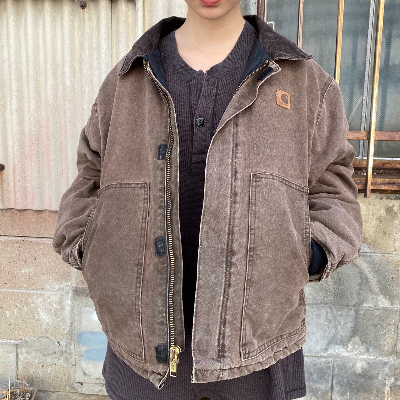 USA製 Carhartt カーハート ダック地 ワークジャケット キルティング 