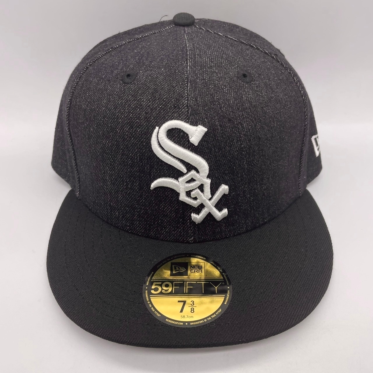 NEW ERA 59FIFTY/5950 MLB MLB Denim 2-Tone シカゴ・ホワイトソックス ブラックデニム ブラックバイザー