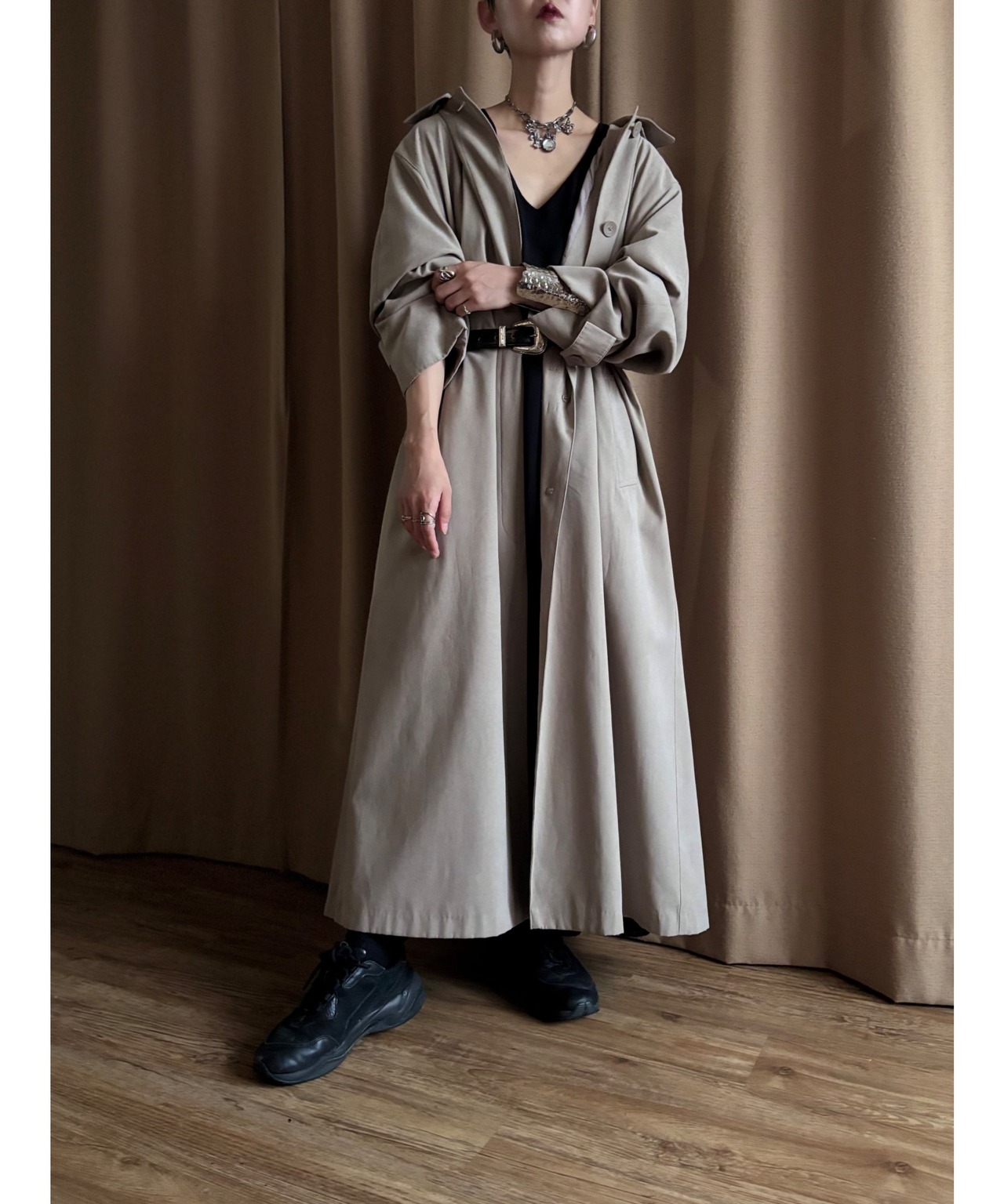 LONDON FOG soutien collar long coat-5013-10