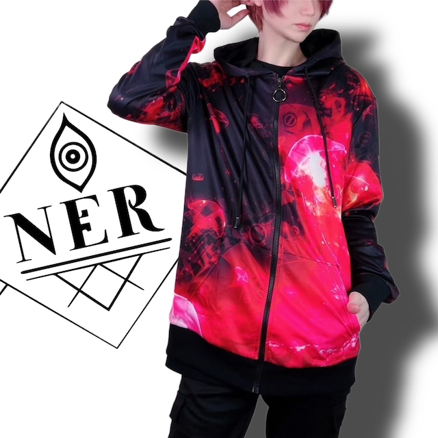 RED JELLYFISH ZIP OUTER