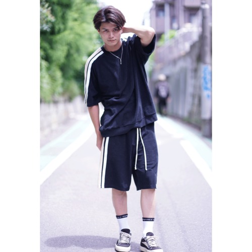 MATIN AVENIR×GINRHYMES/SET UP BOTTOMS/BLACK