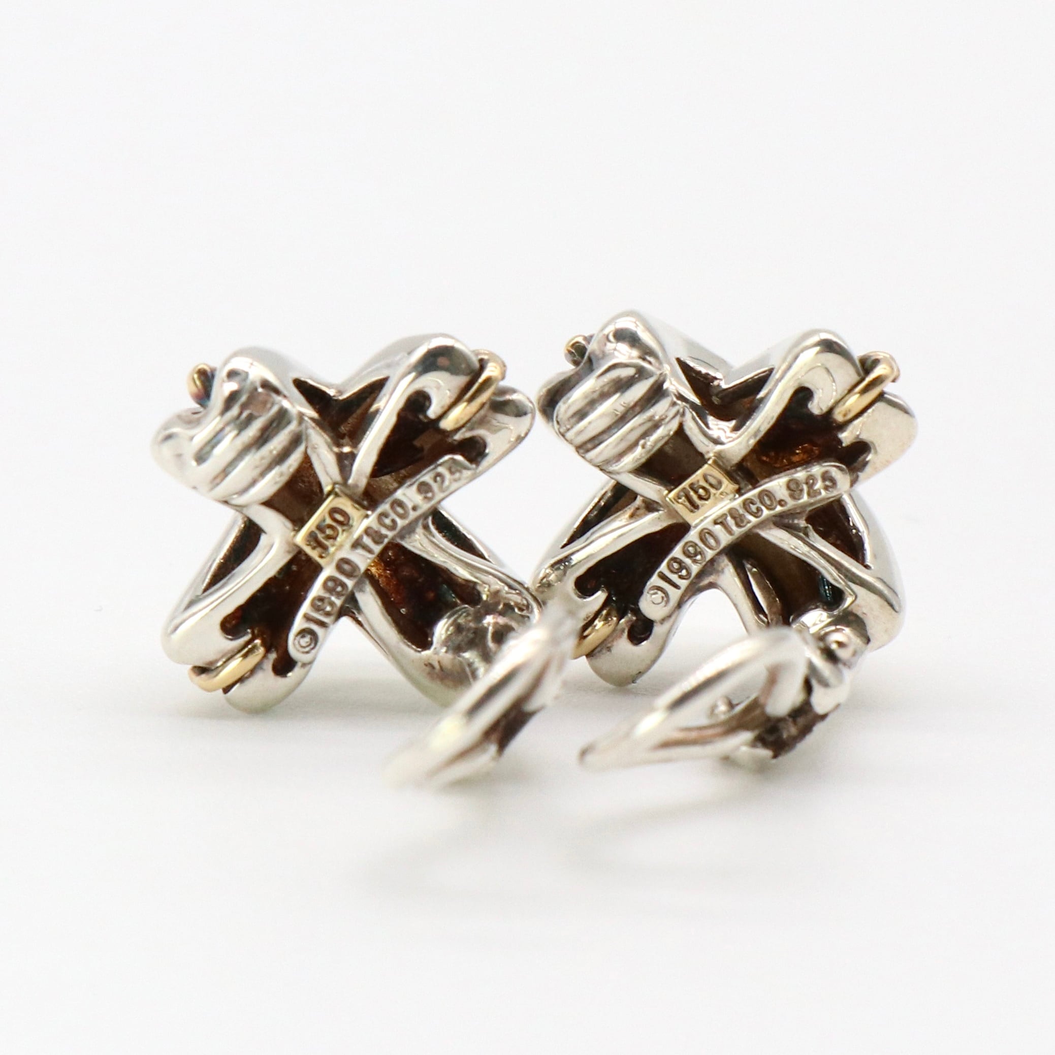 【いじち】 Tiffany & Co. シグネチャーピアス　シルバー925 Tiffany&Co. シグネチャー ピアス コンビ シルバー925 K18