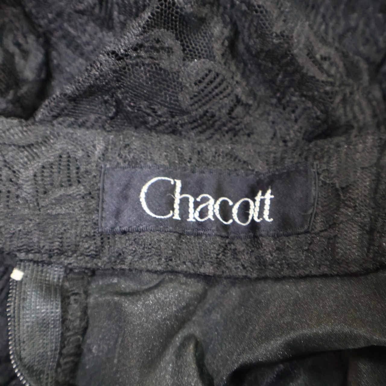 【日本製 社交ダンス衣装】ブラック Chacott チャコット スカート レース 黒 花柄 フリル ミニ丈 レッスン 練習着 発表会