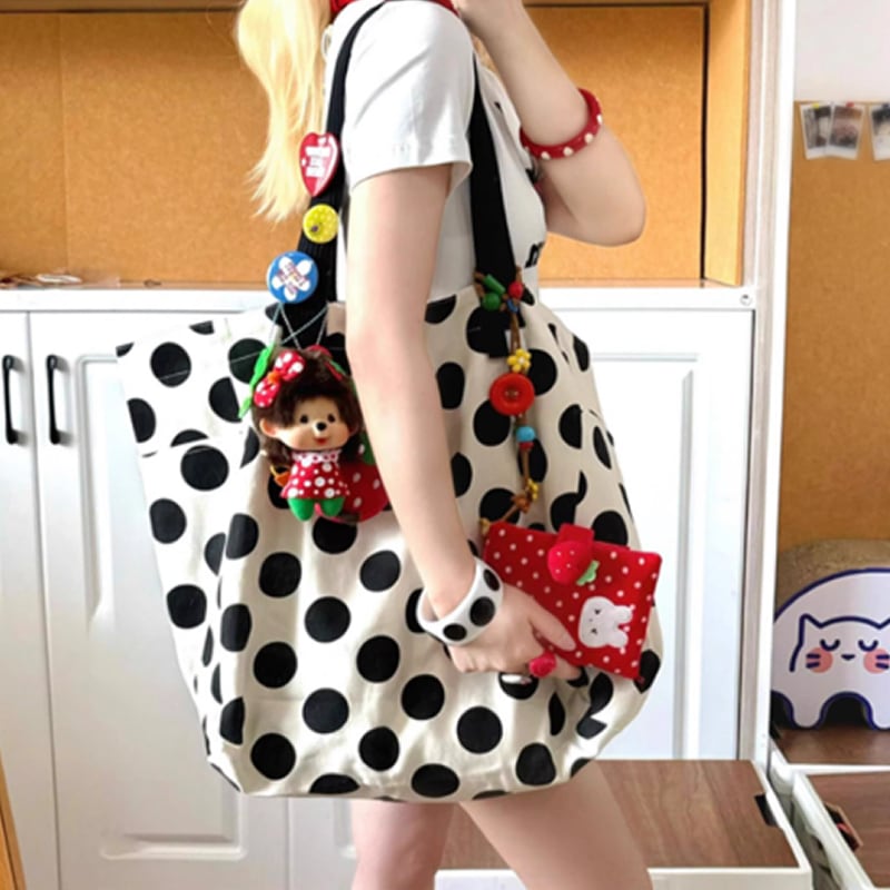 ジャンパースカートドット柄 ジャンパースカート レトロ水玉柄背面プリーツジャンパースカート