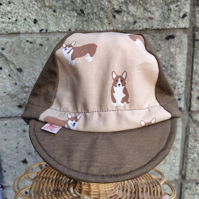 耳付きウールサイクルキャップ　黒　うさぎシルエット