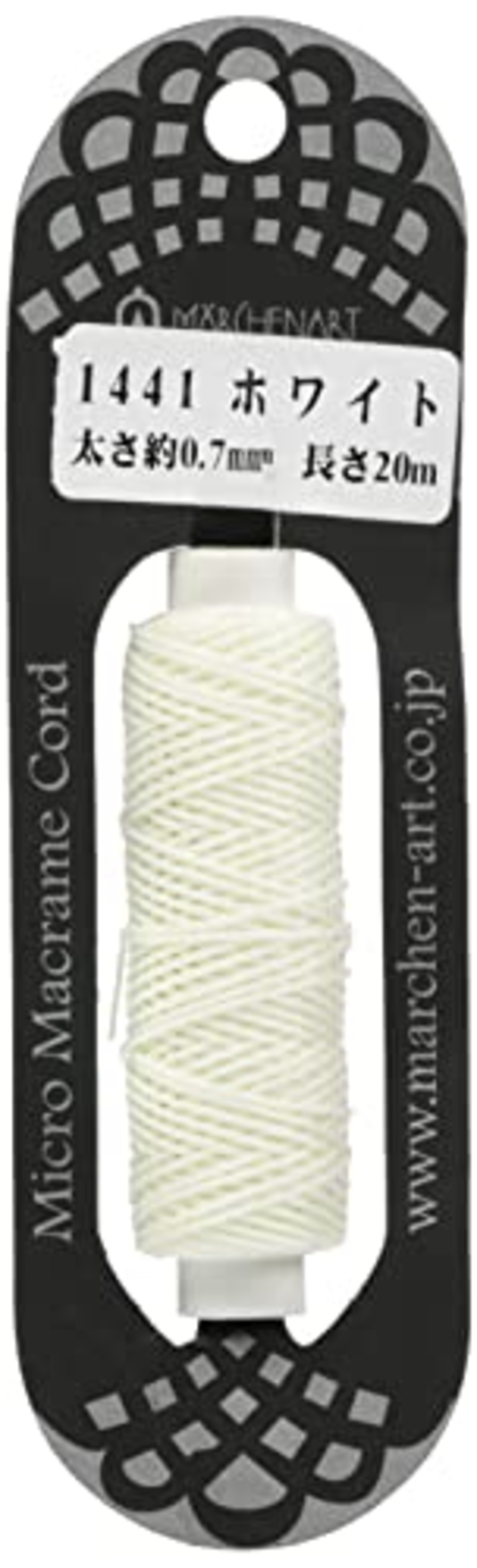 メルヘンアート マイクロマクラメコード 1441-ホワイト 20m