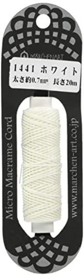 メルヘンアート マイクロマクラメコード 1441-ホワイト 20m