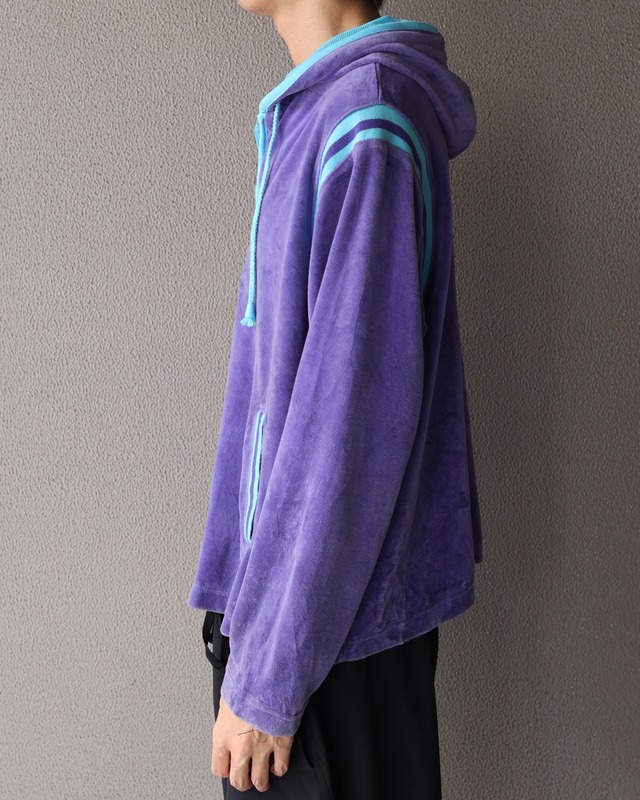 Velour zip-up coloring hoodie