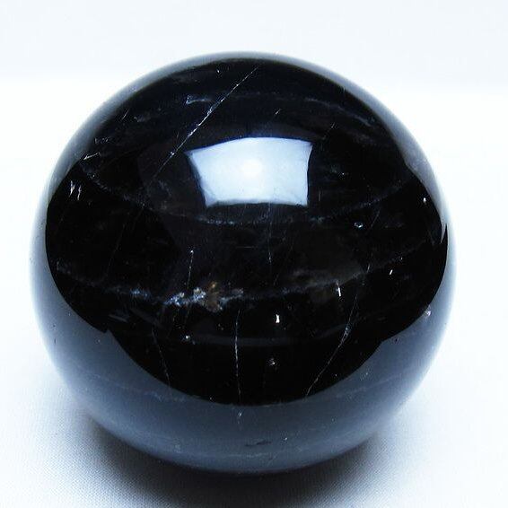 モリオン 黒水晶 丸玉 80mm スフィア 一点物 151-9363
