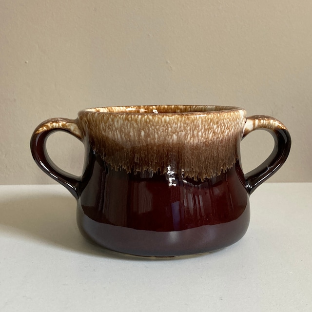 McCoy Pottery Vintage Brown Drip Glaze Soup Bowl