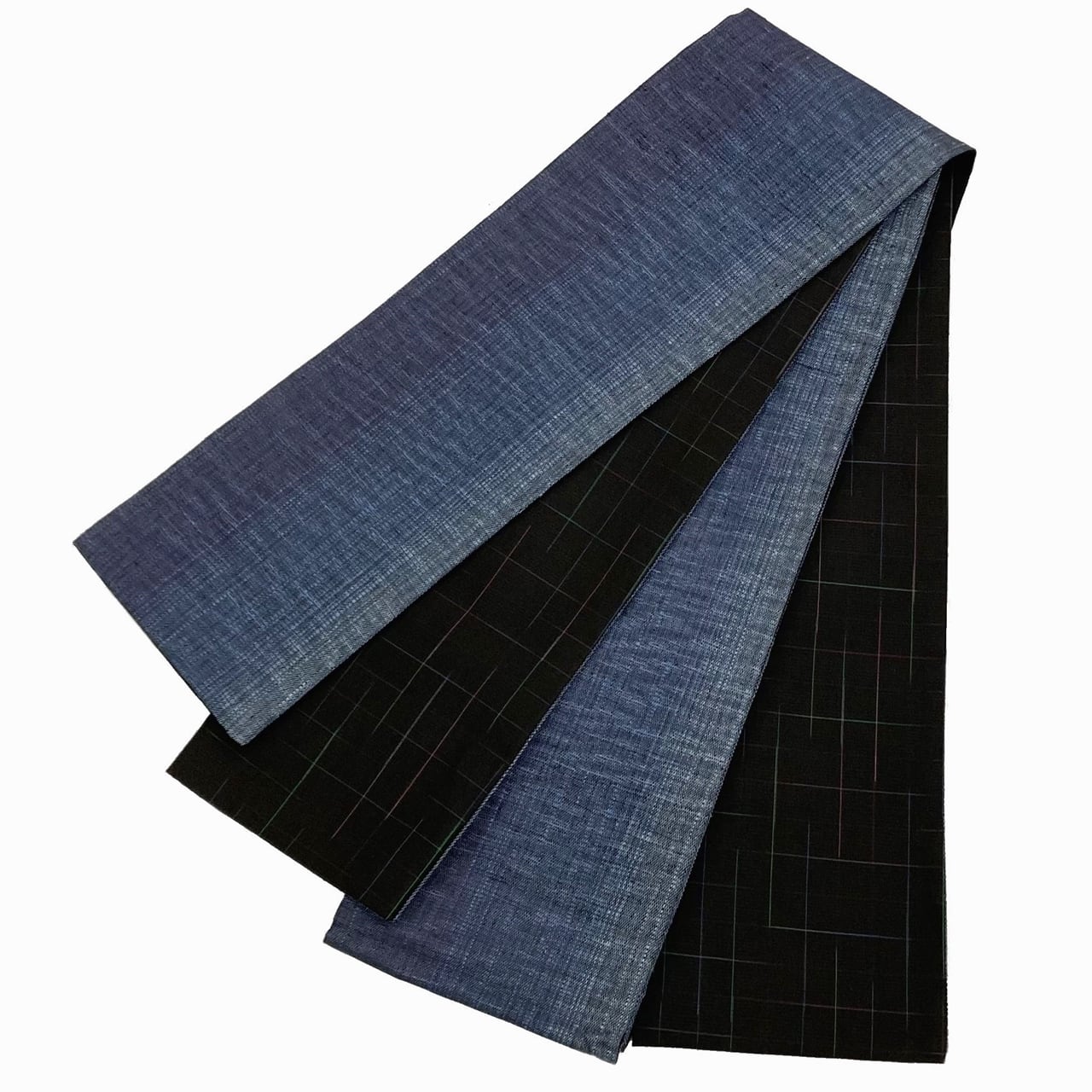 半幅帯 正絹 ロングサイズ リバーシブル 日本製 半巾帯 小袋帯 両面 紬